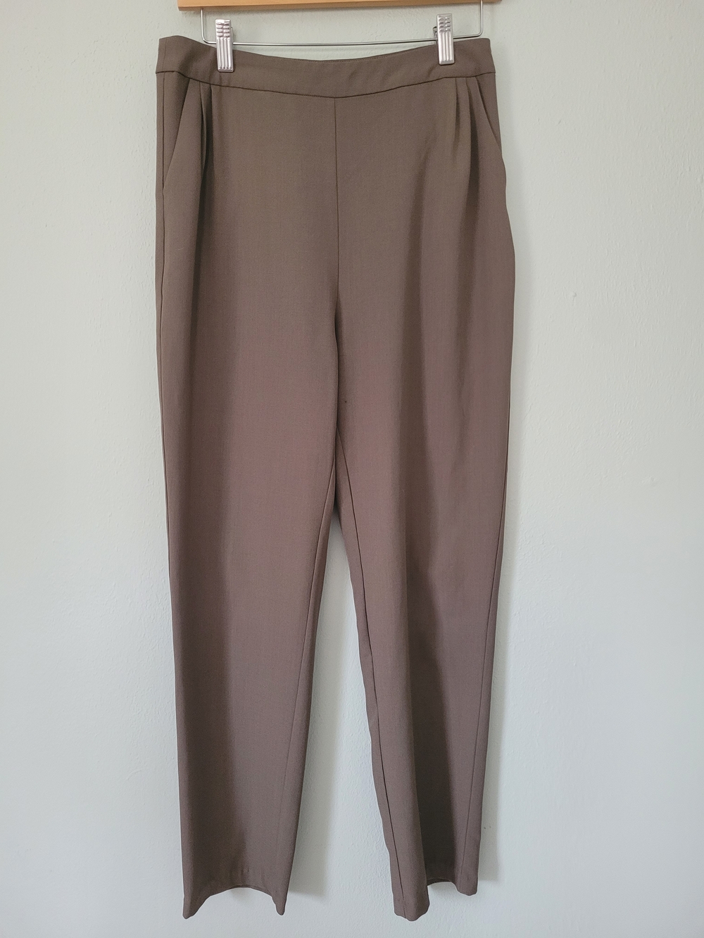 Taupe Straight Leg, High Waist Pants - Lulu's - Medium